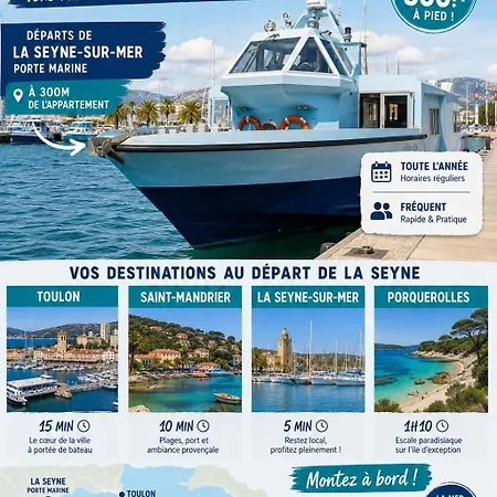 T2 Les Sablettes Piscine, Parking & Wi-fi A 250 M De La La Seyne-sur-Mer